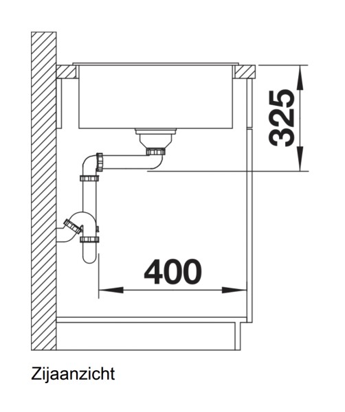 Evier 1 bassin Blanco 523263 detail 2