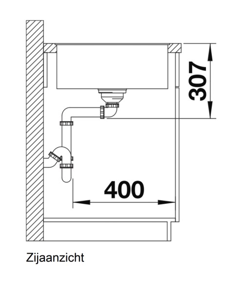 Enkele spoelbak Blanco 523230 detail 3