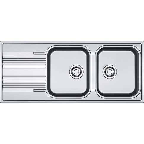 Dubbele spoelbak Franke SRX6211 vooraanzicht