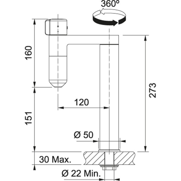 Robinet multifonctionnel Franke 302240 detail 1