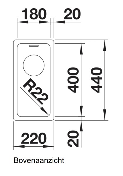 Evier 1 bassin Blanco 522952/** detail 1