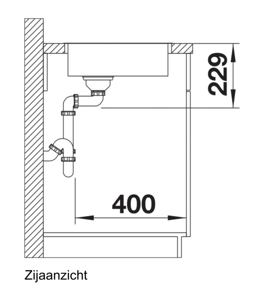 Enkele spoelbak Blanco 522951 detail 2