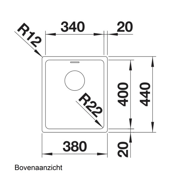 Enkele spoelbak Blanco 522953/** detail 1