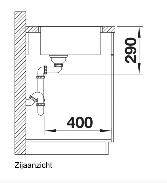 Enkele spoelbak Blanco 522953/** detail 2