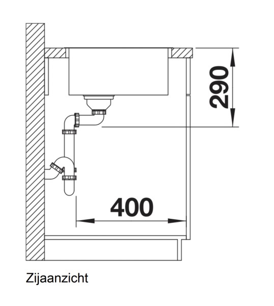 Evier 1 bassin Blanco 522957/** detail 2
