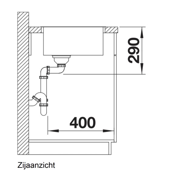 Enkele spoelbak Blanco 522961/** detail 2