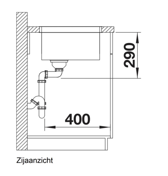 Enkele spoelbak Blanco 522963/** detail 2