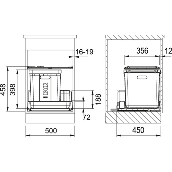 Poubelles Franke S350501 detail 1