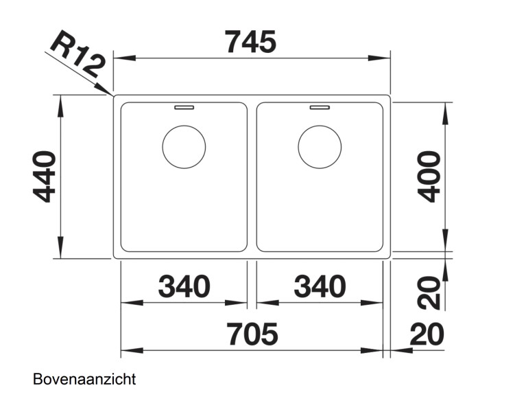Evier 2 bassins Blanco 522981/** detail 1