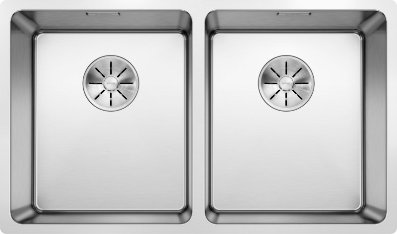 Dubbele spoelbak Blanco 522983/** vooraanzicht