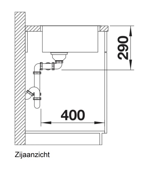 Dubbele spoelbak Blanco 522985/** detail 2