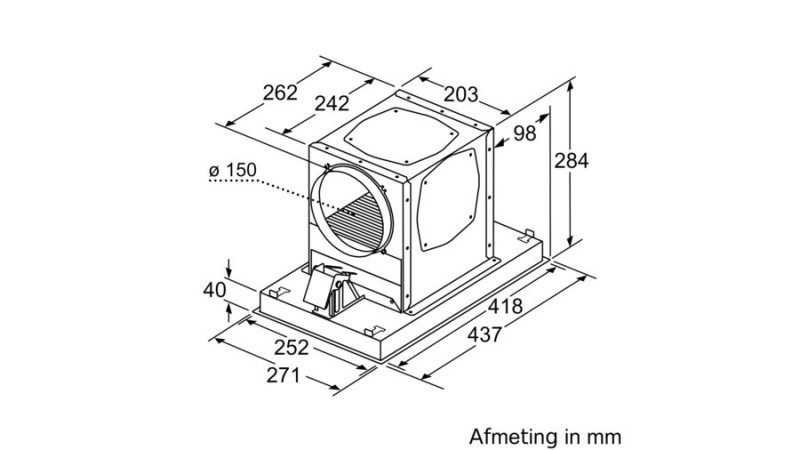 Dampkap toebehoren Bosch DIZ1JC2C6 detail 1