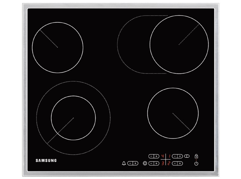 Kookplaat vitrokeramisch Samsung NZ64F5RD9AB/EF vooraanzicht