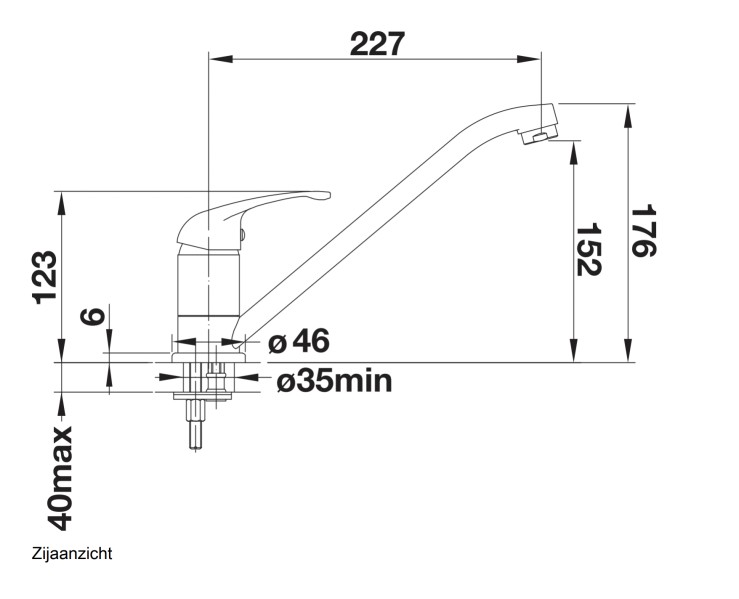 Eéngreepskraan Blanco 517721 detail 1