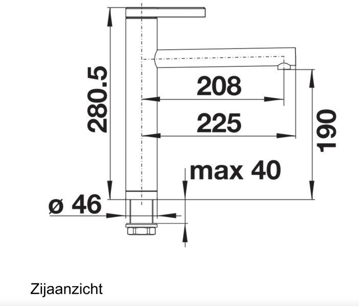 Eéngreepskraan Blanco 517594 detail 1