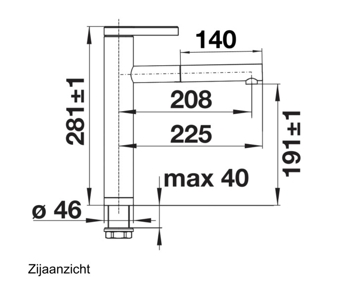 Eéngreepskraan Blanco 517591 detail 1