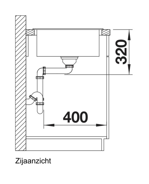 Evier 1 bassin Blanco 517561 detail 2