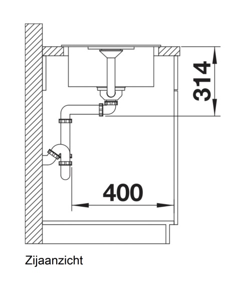 Evier 1 bassin Blanco 524227 detail 2