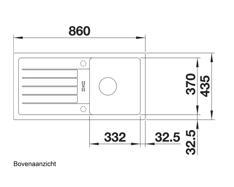 Evier 1 bassin Blanco 524229 detail 1