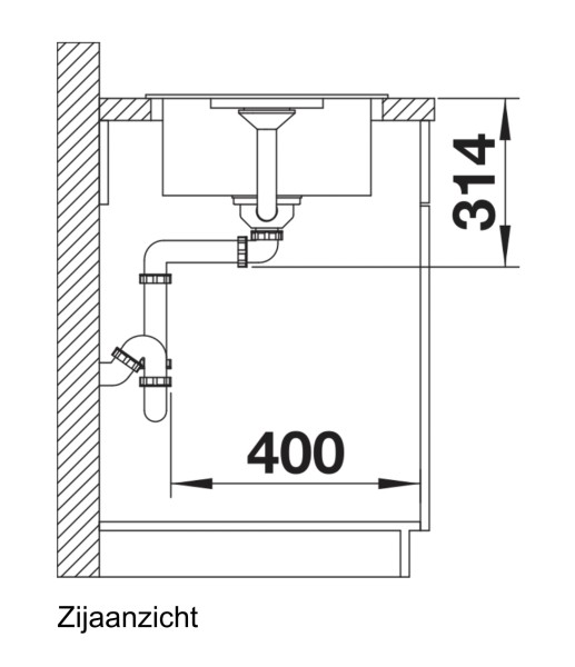 Evier 1 bassin Blanco 524235 detail 2