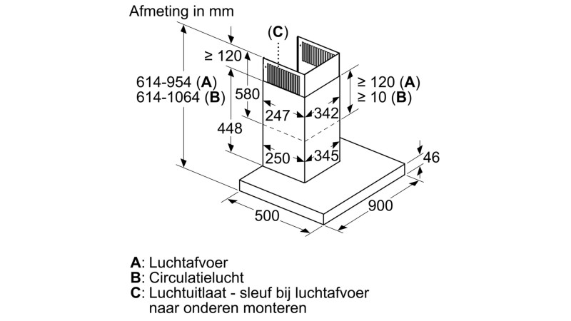 Dampkap wand/schouw Bosch DWB98JQ50 detail 5
