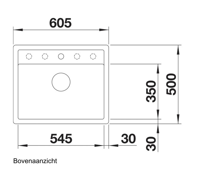 Evier 1 bassin Blanco 514771 detail 1