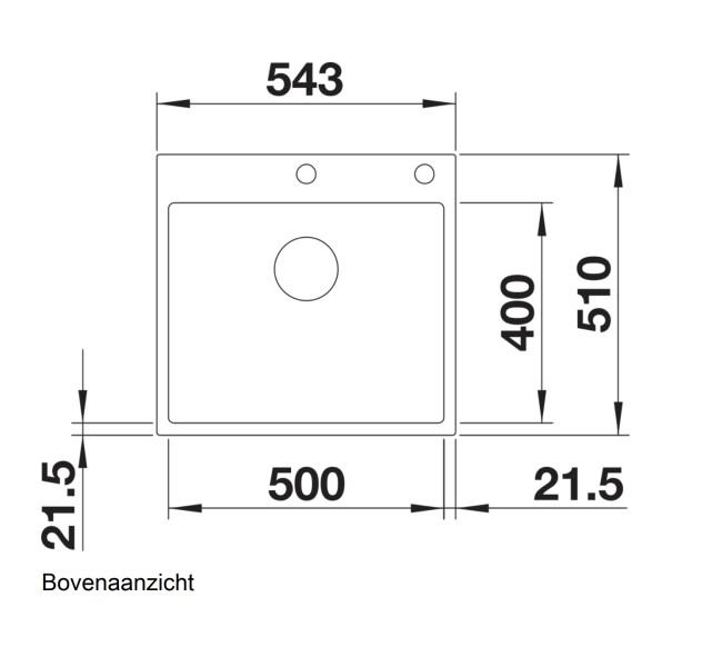 Evier 1 bassin Blanco 524111 detail 1