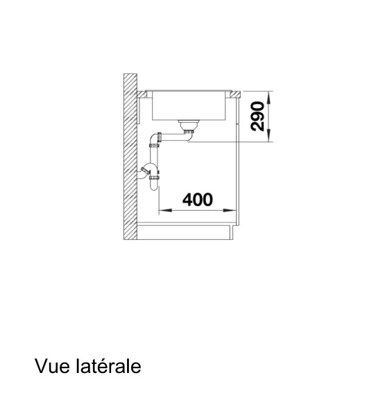 Evier 1 bassin Blanco 514786 detail 2