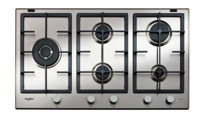 Kookplaat  gas Whirlpool GMAL9522/IXL vooraanzicht