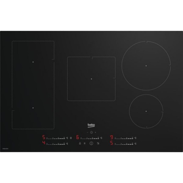 Kookplaat inductie Beko HII85720UFT vooraanzicht