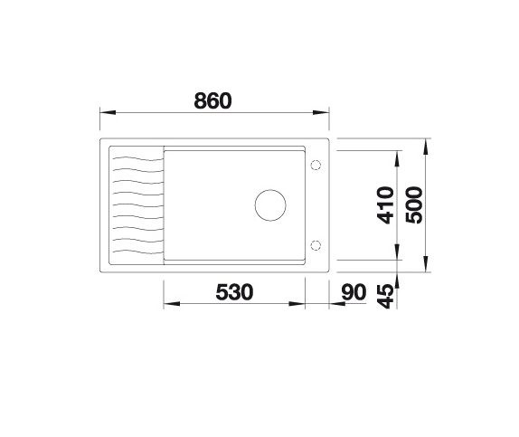 Evier 1 bassin Blanco 524879 detail 1