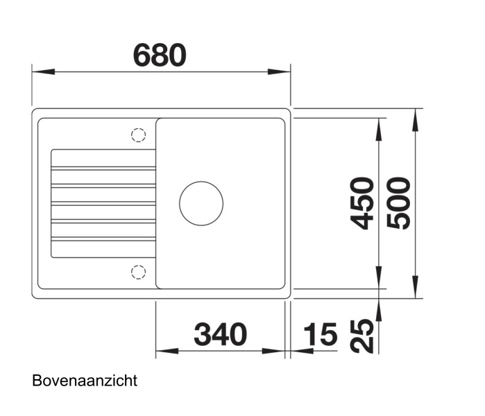 Evier 1 bassin Blanco 524730 detail 1