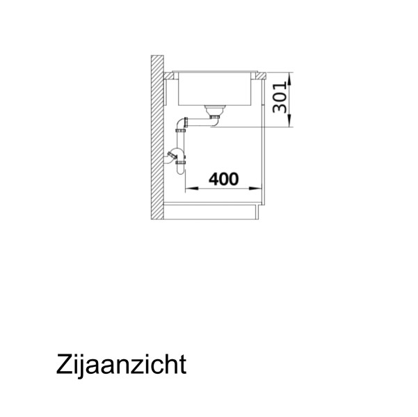 Evier 1 bassin Blanco 524818 detail 2