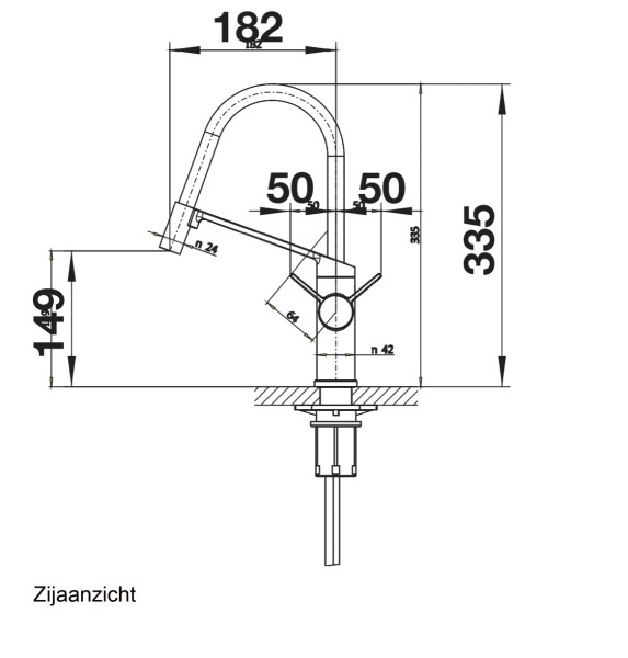 Eéngreepskraan Blanco 524813 detail 1