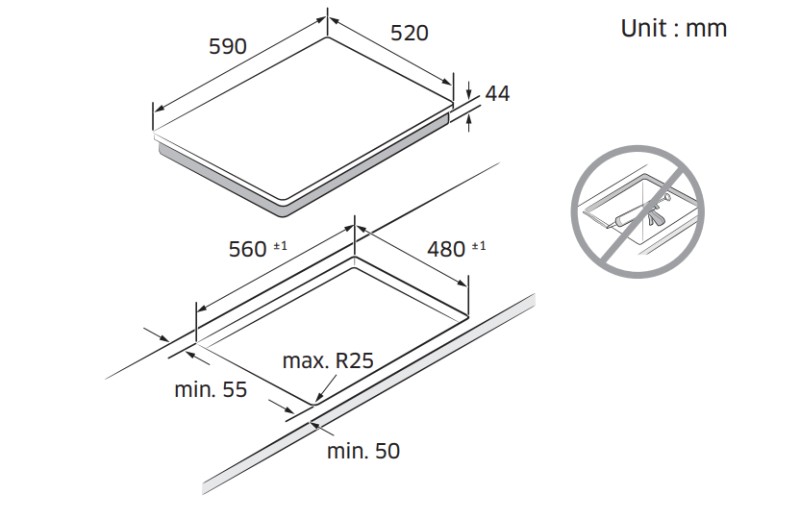 Kookplaat inductie Samsung NZ64B6058KK detail 3