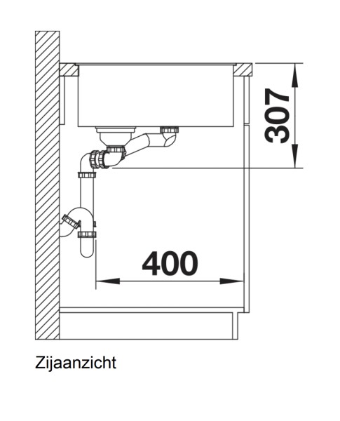 Anderhalve spoelbak Blanco 524664 detail 3