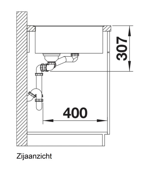 Anderhalve spoelbak Blanco 524672 detail 3