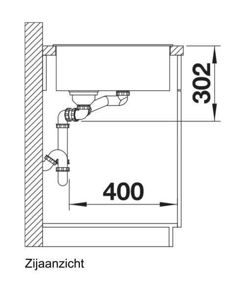 Anderhalve spoelbak Blanco 524650 detail 3