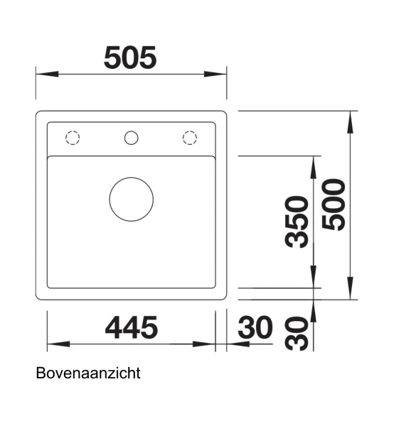 Evier 1 bassin Blanco 518536 detail 1