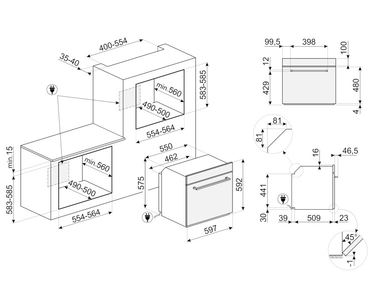Multifunctie oven Smeg SFP6401TVX1 detail 1
