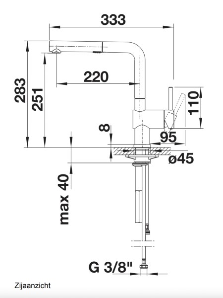 Eéngreepskraan Blanco 518406 detail 1