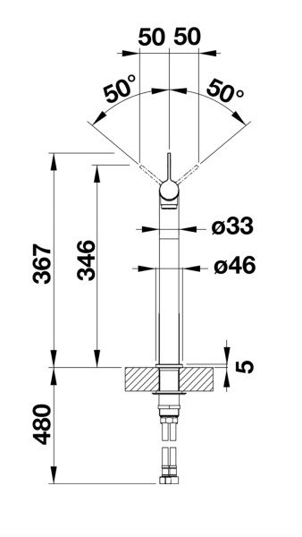 Eéngreepskraan Blanco 518434 detail 1