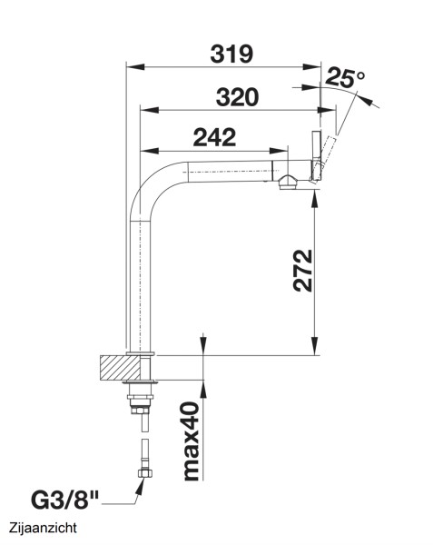 Eéngreepskraan Blanco 518434 detail 3