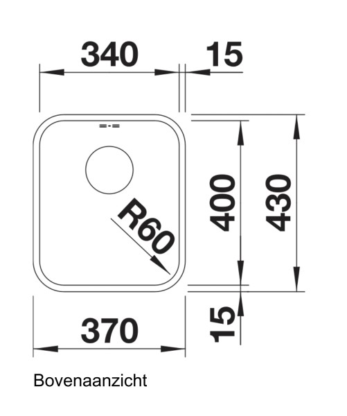 Evier 1 bassin Blanco 518199 detail 1
