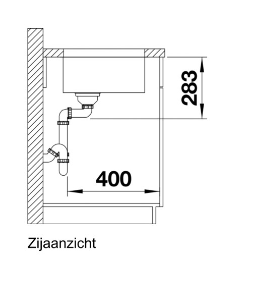 Enkele spoelbak Blanco 518205/° detail 2