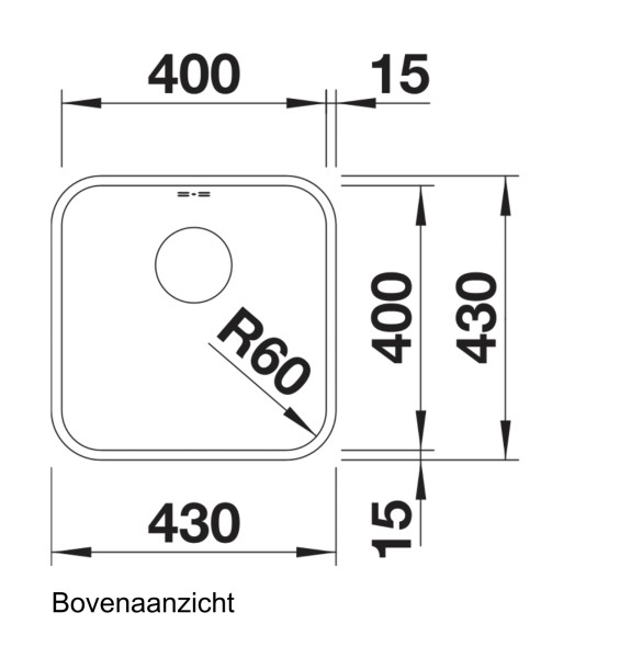 Evier 1 bassin Blanco 518201 detail 1