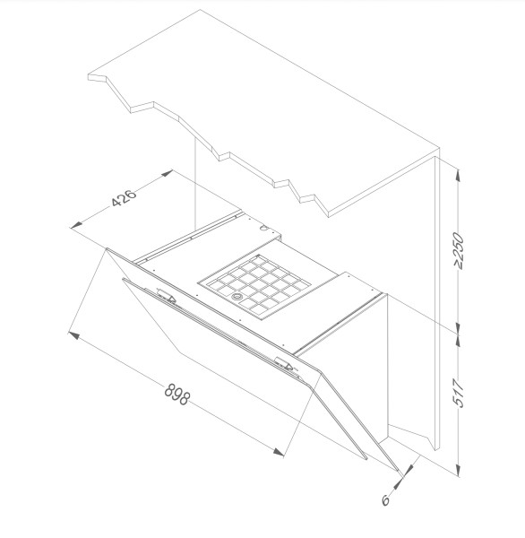 Dampkap wand/schouw Novy 7836 / Novy Vision detail 5
