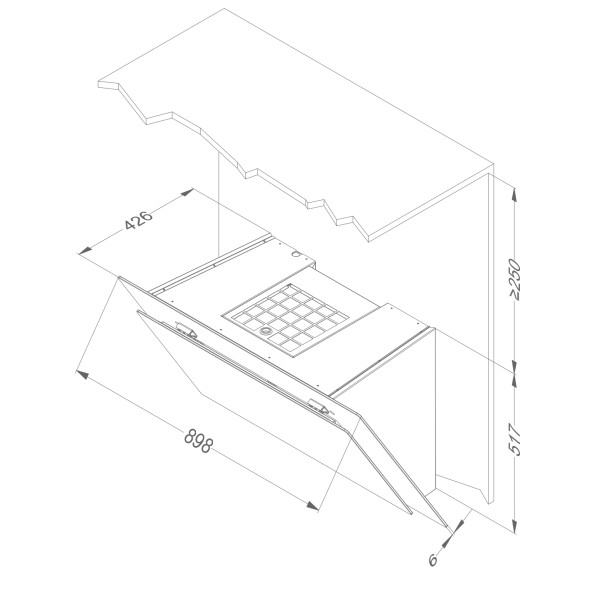 Dampkap wand/schouw Novy 7839 / Novy Vision detail 3