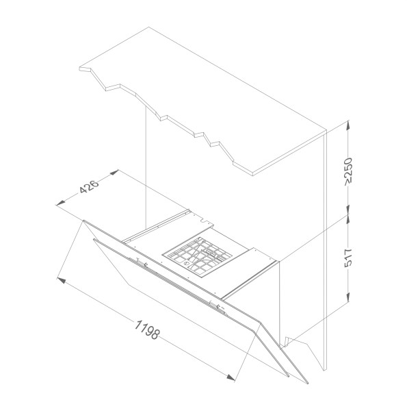 Dampkap wand/schouw Novy 7848 / Novy Vision detail 4