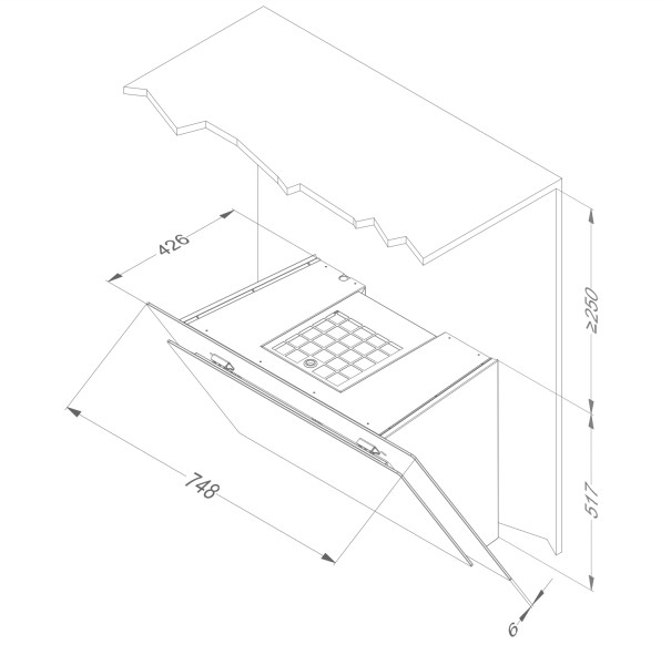 Dampkap wand/schouw Novy 7856 / Novy Vision detail 4